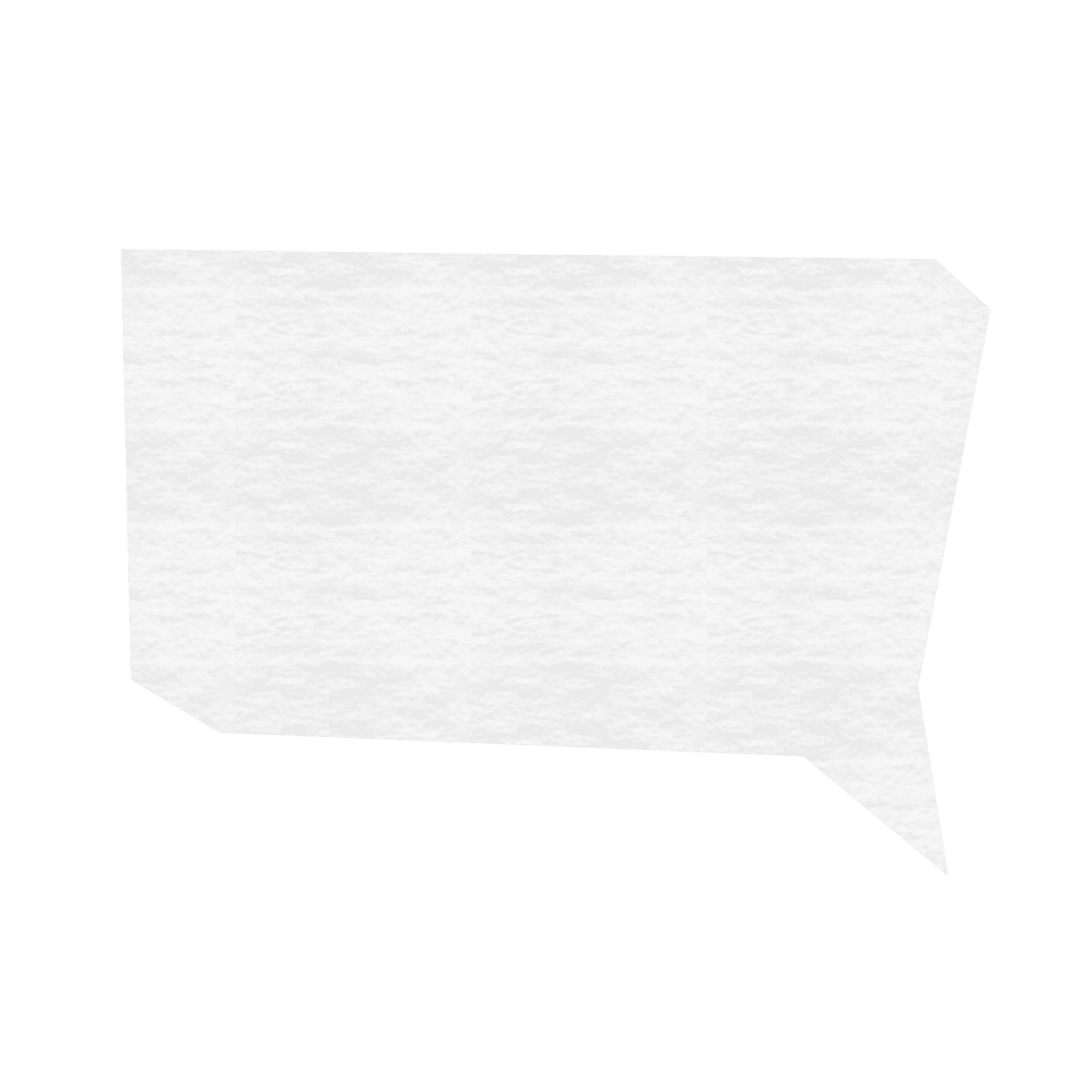 Transparent Speech Bubble Illustration on White Parchment Texture