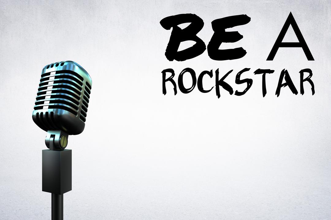 Be a rockstar message - Free Images, Stock Photos and Pictures on Pikwizard.com