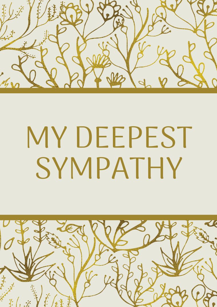 Elegant Sympathy Card with Floral Design