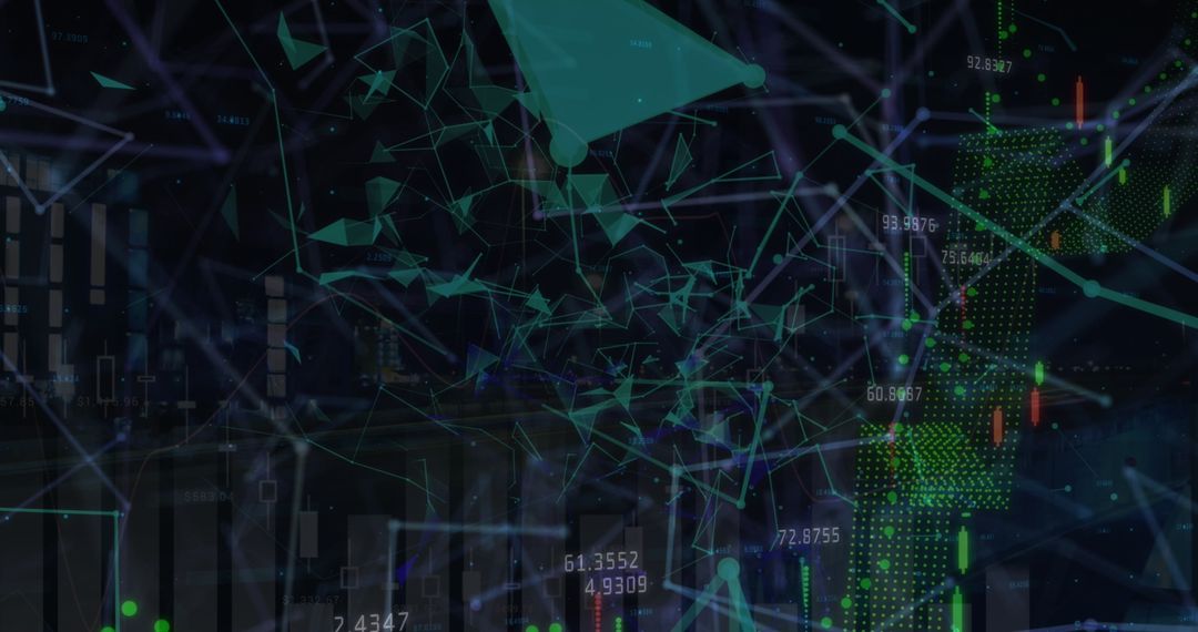 Dynamic Digital Financial Data Visualization Concept