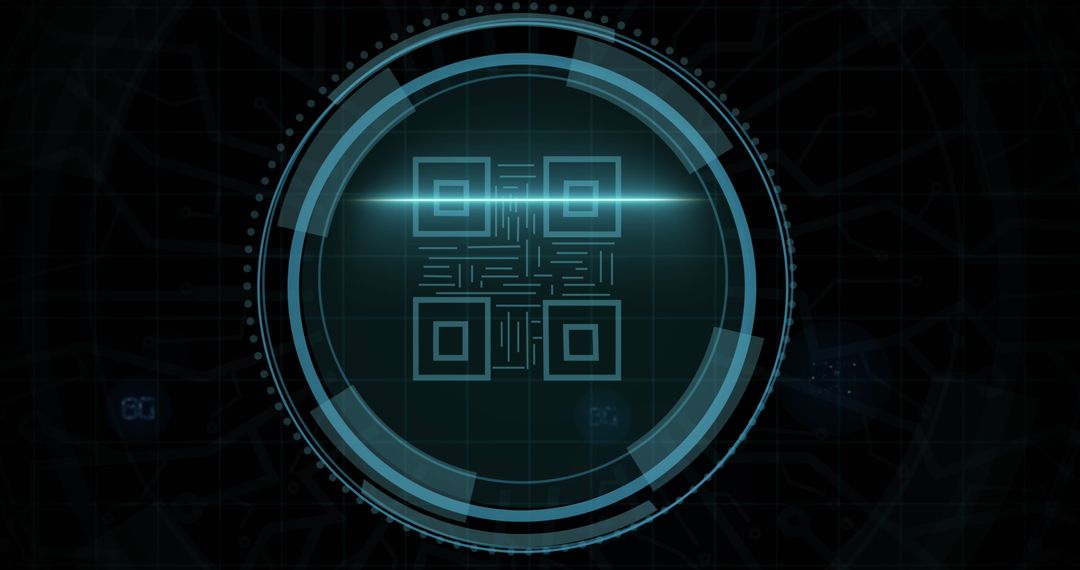 Digital QR Code Scanning Interface with Futuristic Design - Free Images, Stock Photos and Pictures on Pikwizard.com