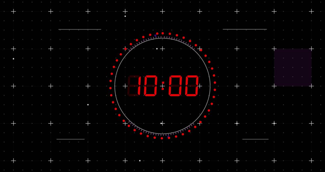 digital timer interface with floating red dots on black - Free Images, Stock Photos and Pictures on Pikwizard.com
