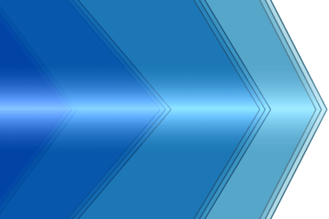 Layered Blue Arrow Shapes on Transparent Background