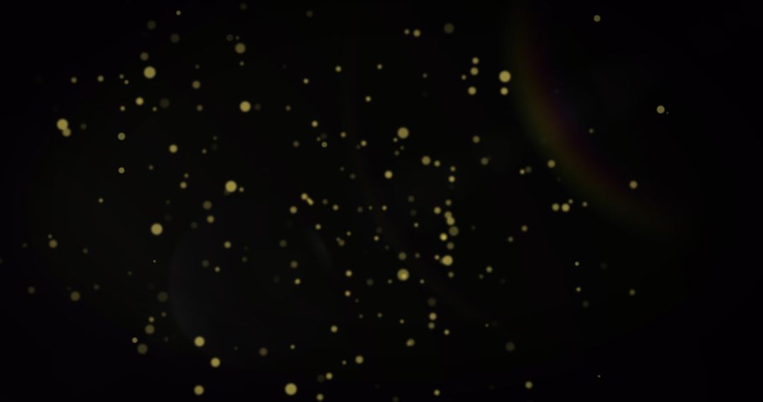 Glowing Abstract Star Particles on Black Background for Movement Concepts