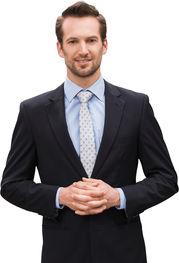 Confident Warehouse Manager with Transparent Background