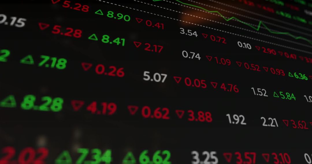 Dynamic Financial Data Display with Scrolling Trends