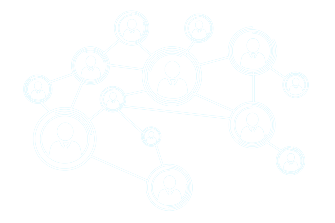 Transparent Digital Network of Connections on Clean Background