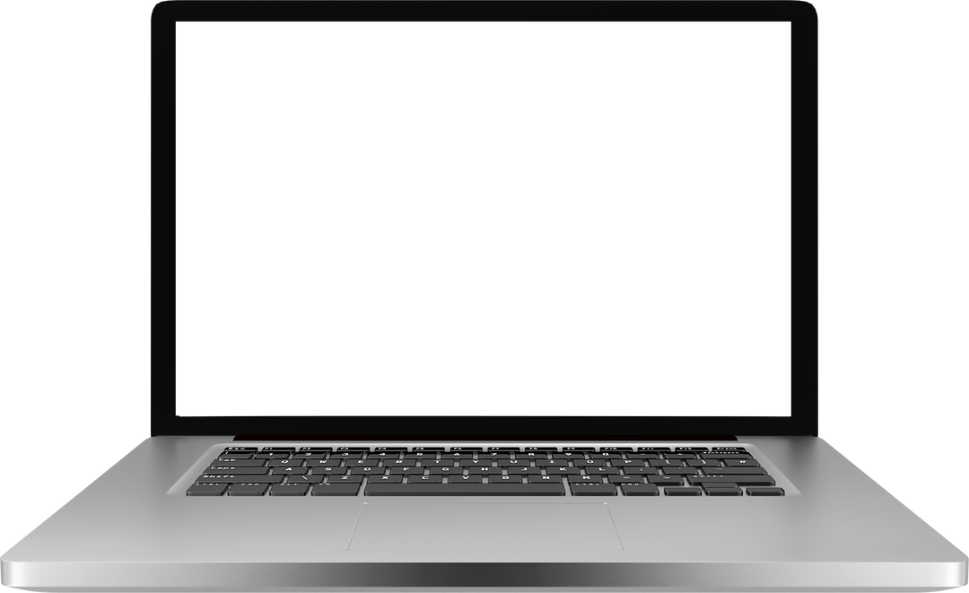 Transparent Background Silvery Laptop With Blank Screen - Download Free Stock Images Pikwizard.com