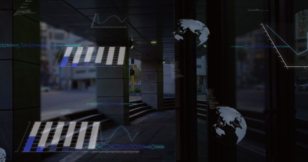 Global Data Visualization on Urban Background