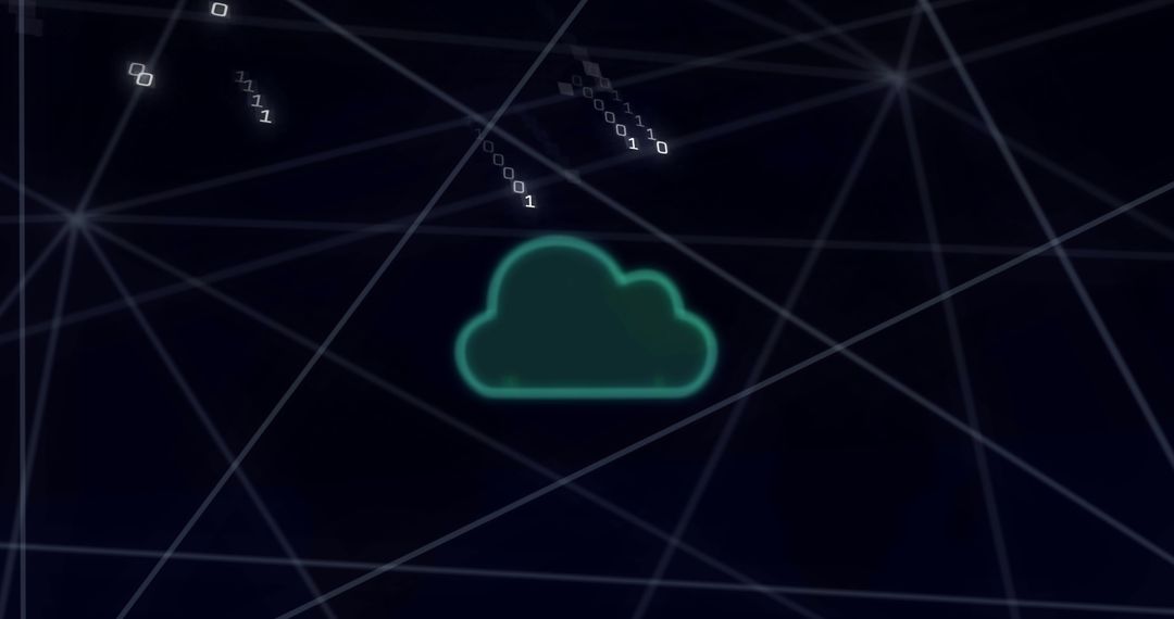 Digital Cloud with Network Connections and Data Processing Visualization - Free Images, Stock Photos and Pictures on Pikwizard.com