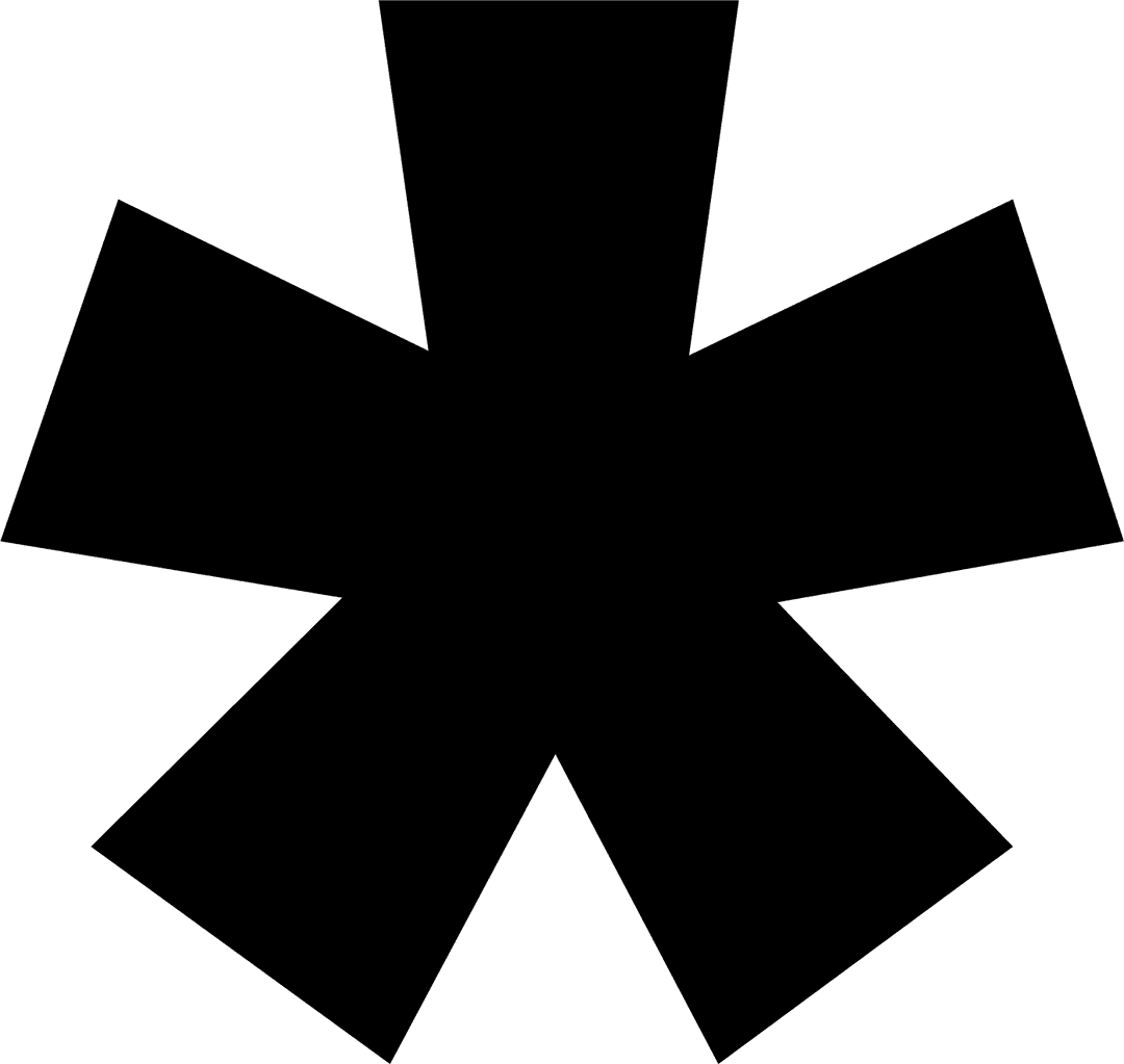 Transparent Black Asterisk Symbol on White