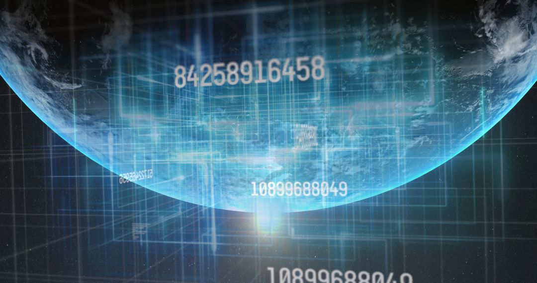 Digital Globe Displaying Global Data Connectivity