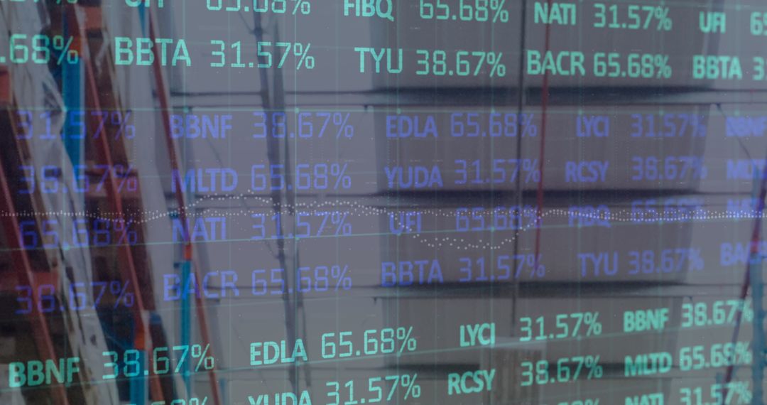 Digital Data Overlay on Empty Warehouse for Global Logistic Insights