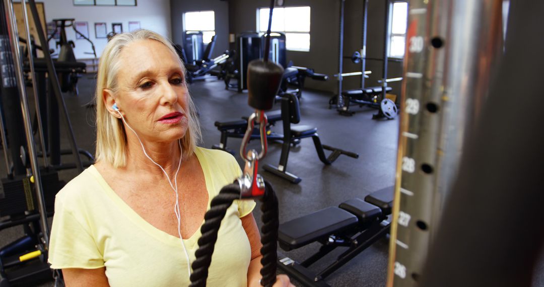 Senior Woman Ready for Workout in Gym - Free Images, Stock Photos and Pictures on Pikwizard.com