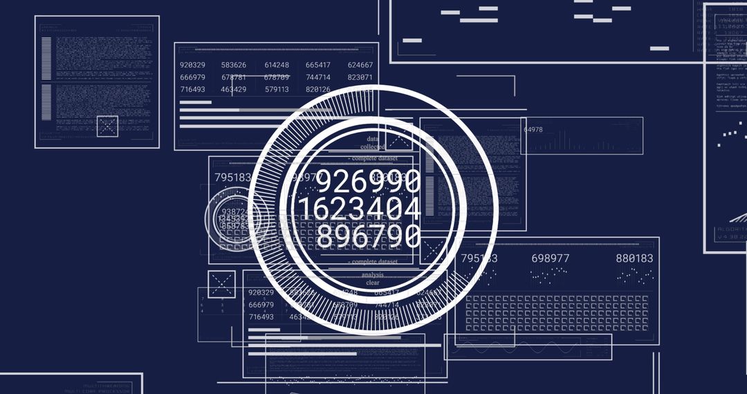 Abstract Circular Data Display with Financial Analytics