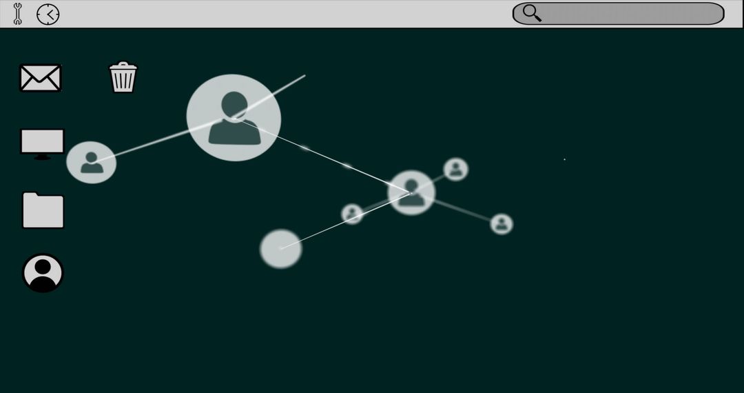 Digital Connectivity Network on Computer Screen