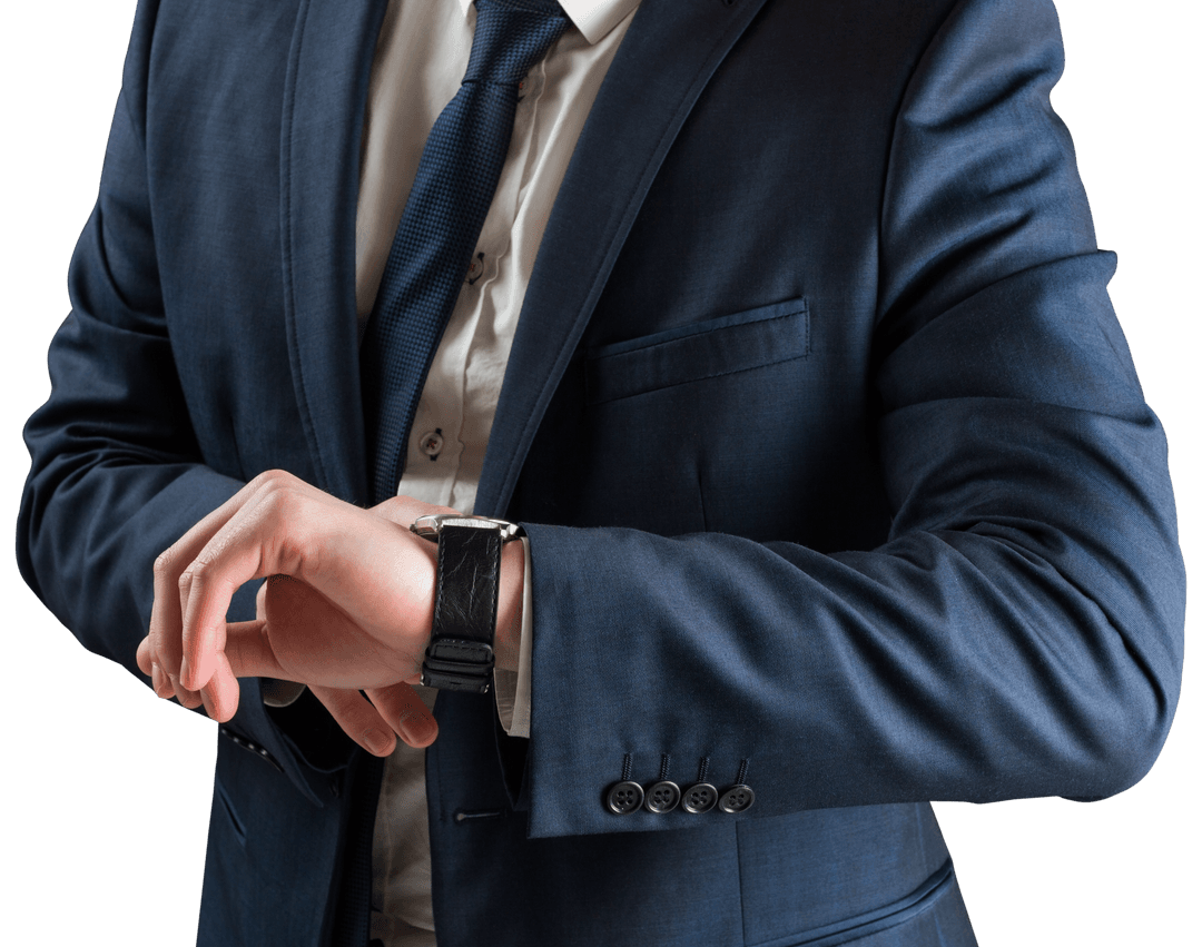 Businessman Wearing Suit Transparent Background