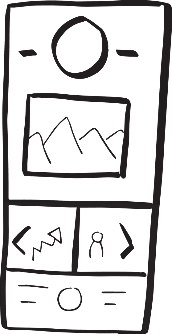 Transparent Vector Smartphone with Digital Interface Design