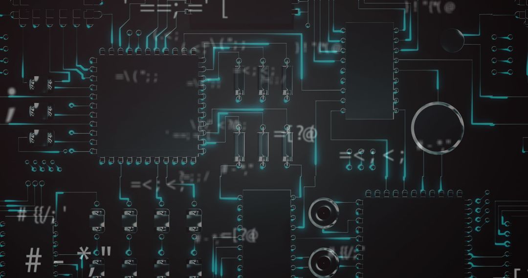 Abstract Digital Network with Circuit Elements and Data Overlay