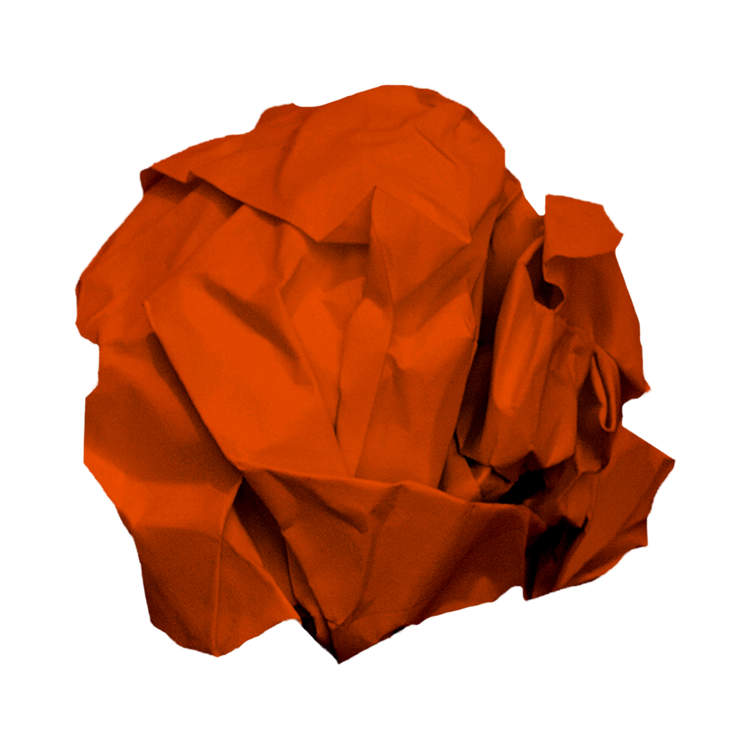 Spherical Orange Abstract Crumpled Shape on Transparent Background - Download Free Stock Images Pikwizard.com