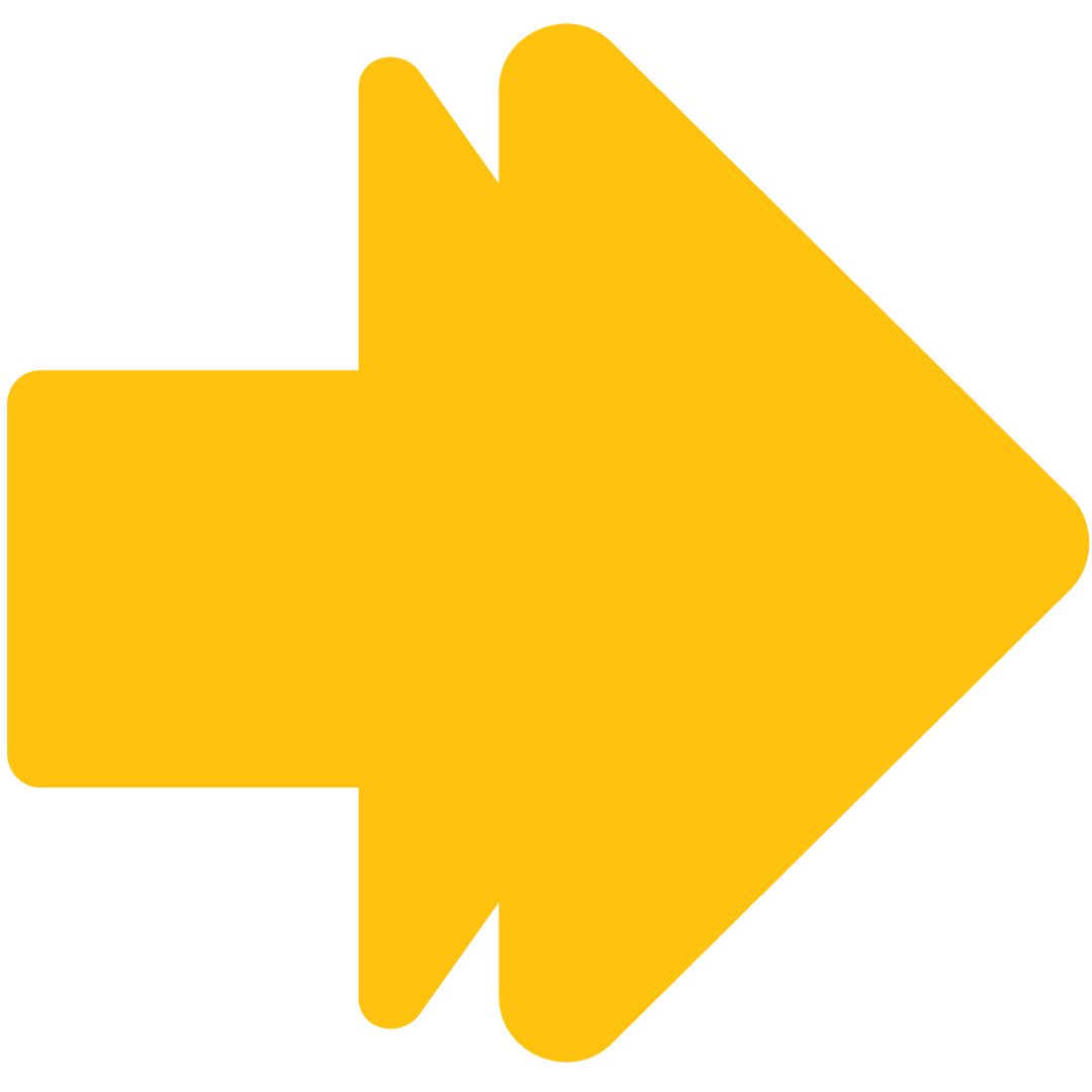 Big Yellow Right Arrow on Transparent Background