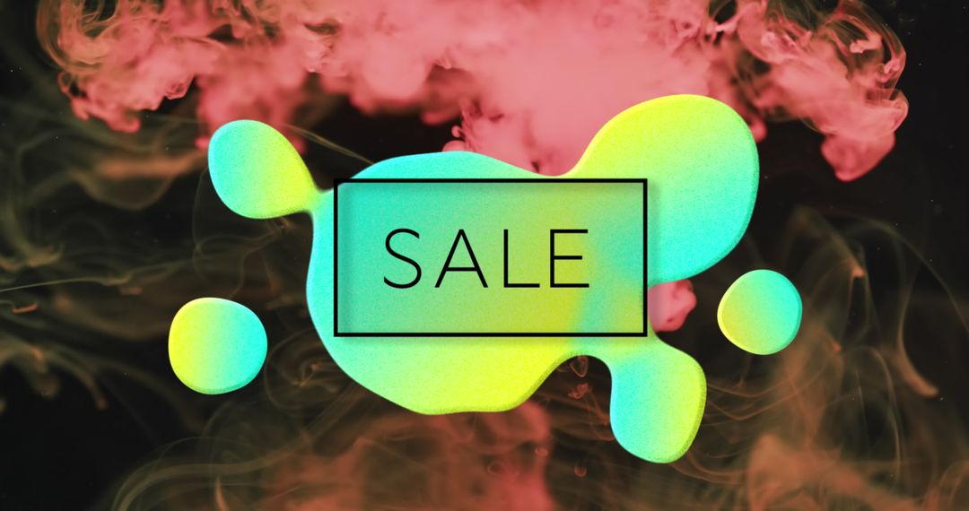 Colorful Abstract Sale Design with Energetic Mocha Smokes