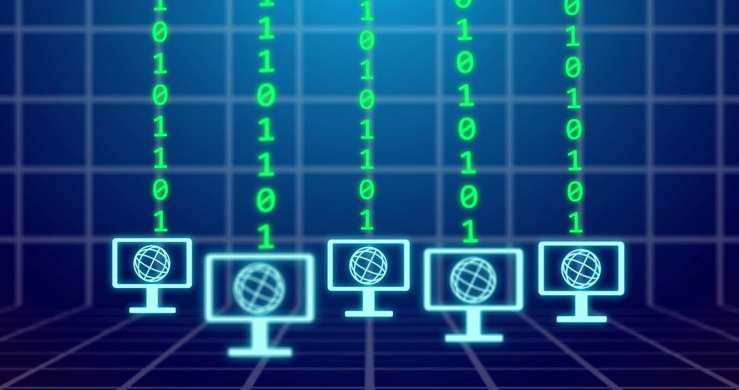 Digital Binary Data Flow in Cyber Technology Interface - Free Images, Stock Photos and Pictures on Pikwizard.com