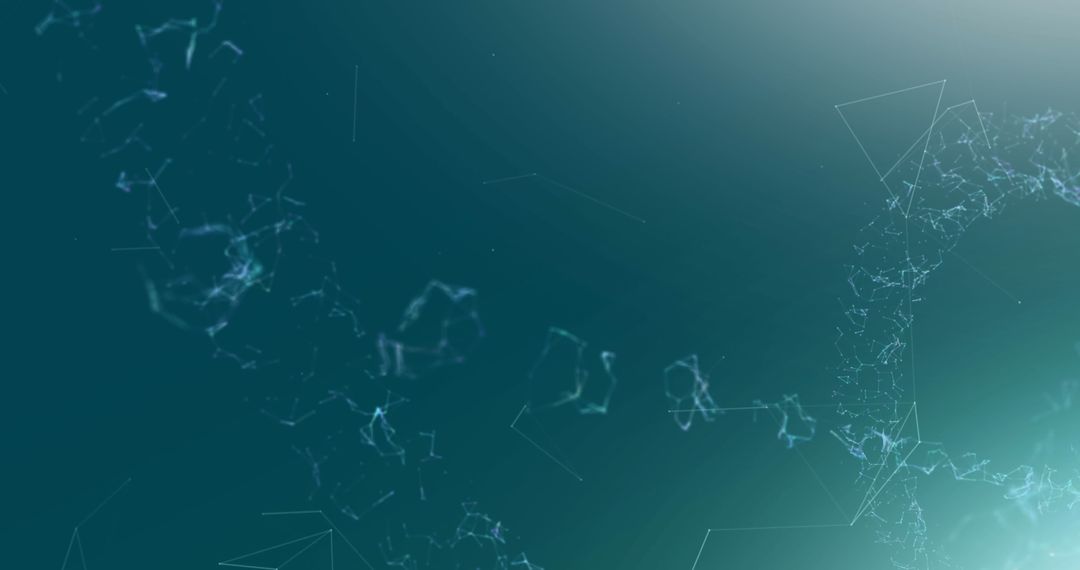 Abstract DNA Molecule on Digital Blue Background