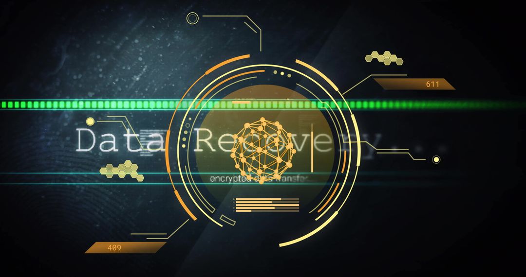 Futuristic Data Recovery Network Interface Technology Concept