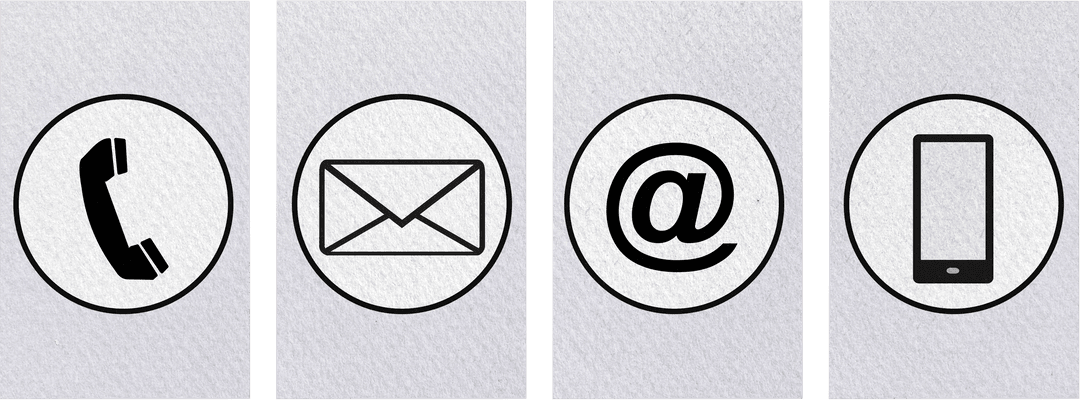 Transparent Communication Icons for Digital Use and Design