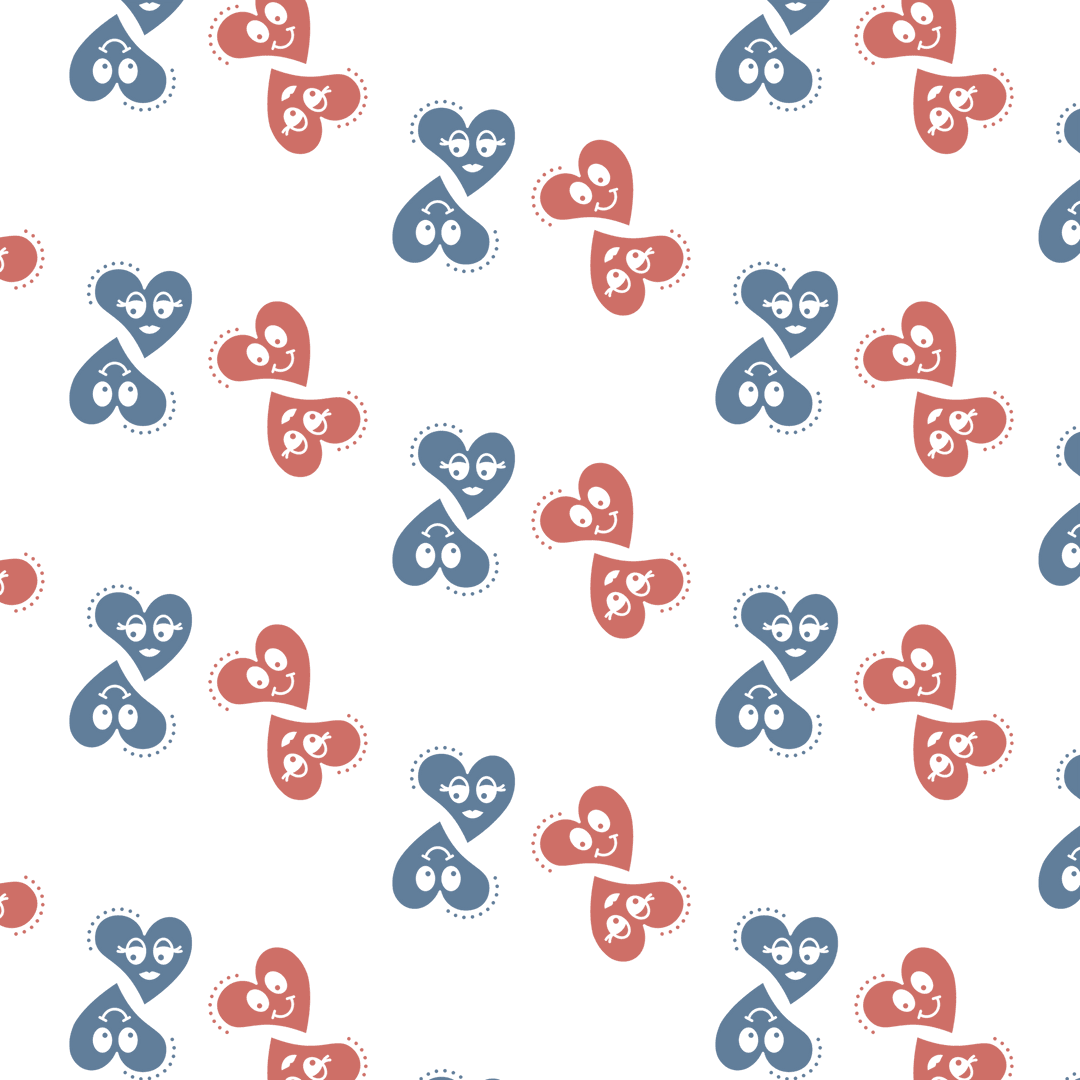 Transparent Heart Pattern Digital Illustration