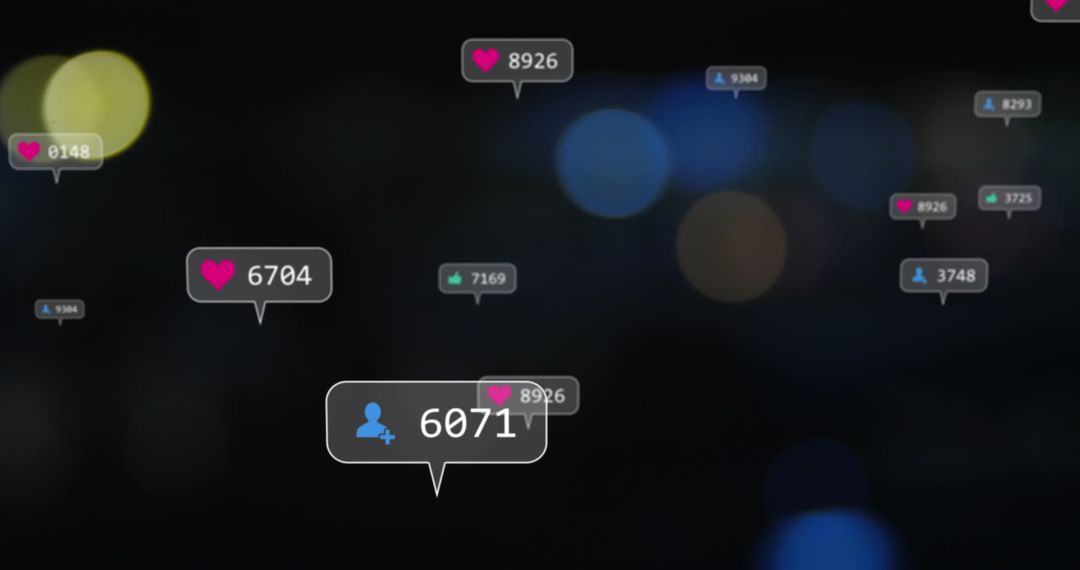 Floating Social Media Notifications in Digital Space