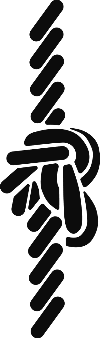 Abstract Black Shapes on Transparent Background Inspire Creativity