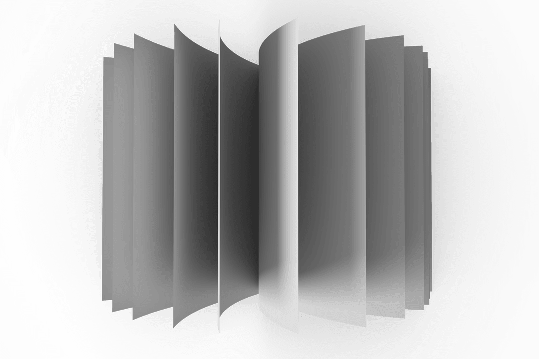 Open Blank Notebook on Transparent Background for Creativity and Ideas