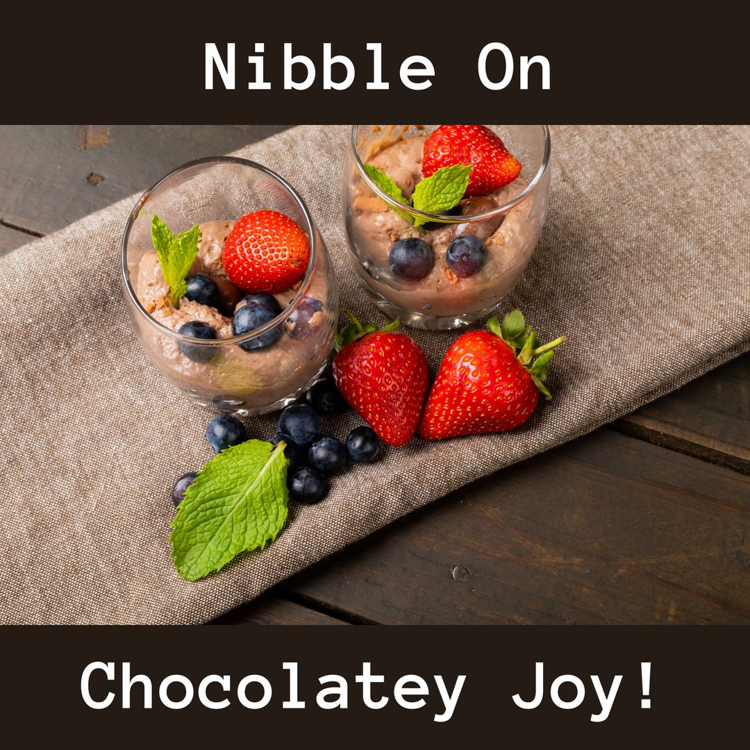 Delicious Chocolate Parfaits with Fresh Berries Concept
