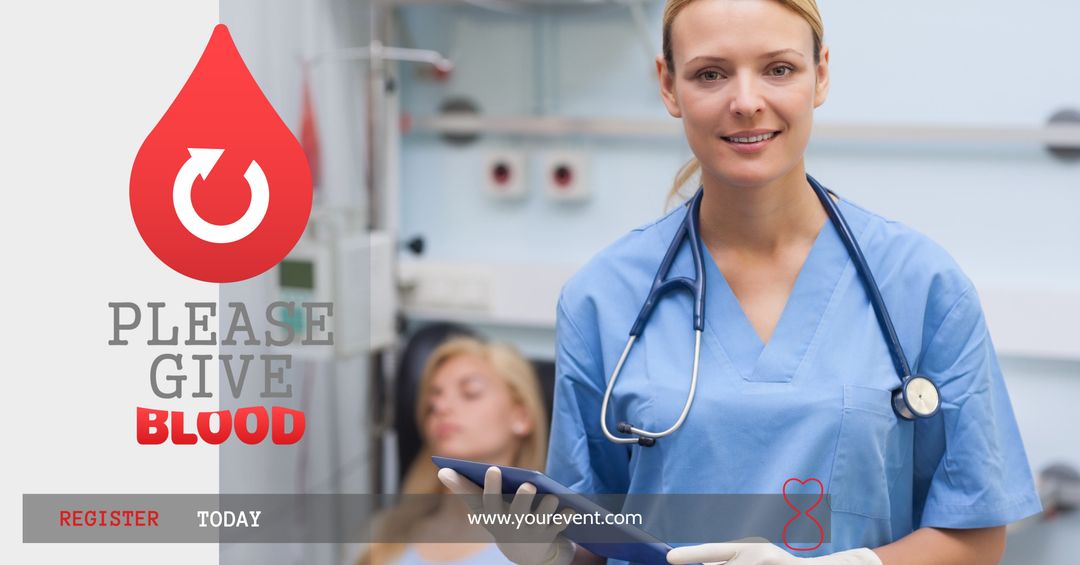 Confident Healthcare Professional Promoting Blood Donation