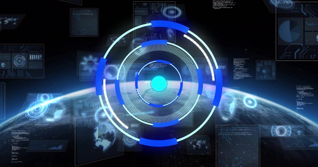 High-Tech Digital Data Processing and Analysis Concept