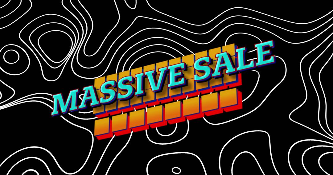Bold Massive Sale Promotion with Retro Design