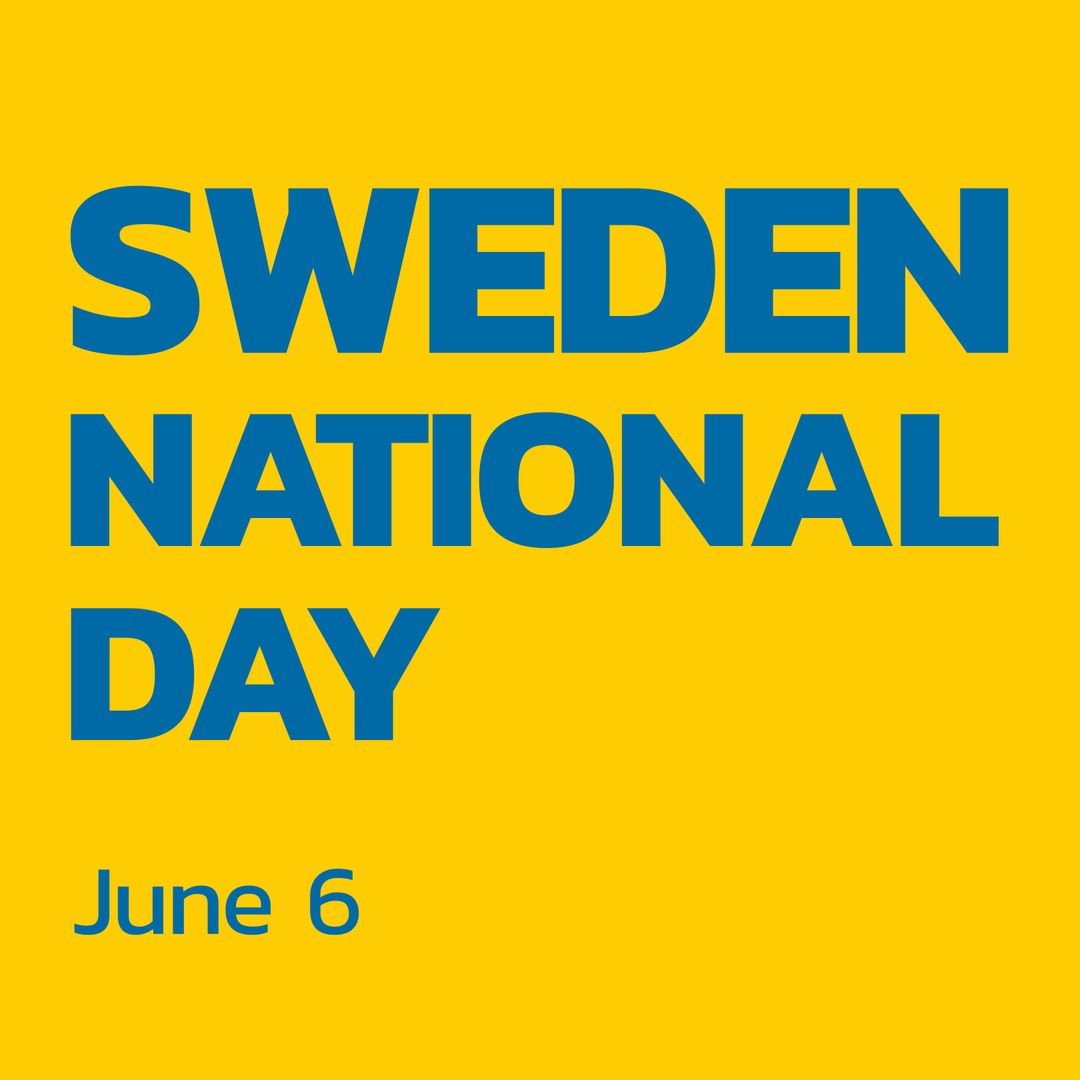 Digital Design Celebrating Sweden National Day on June 6