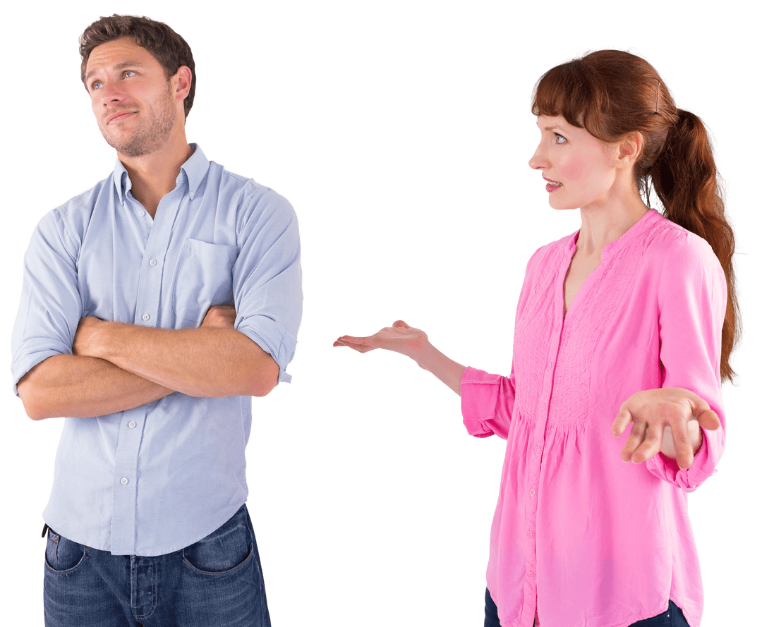 Transparent Couple Arguing Relationship Concepts