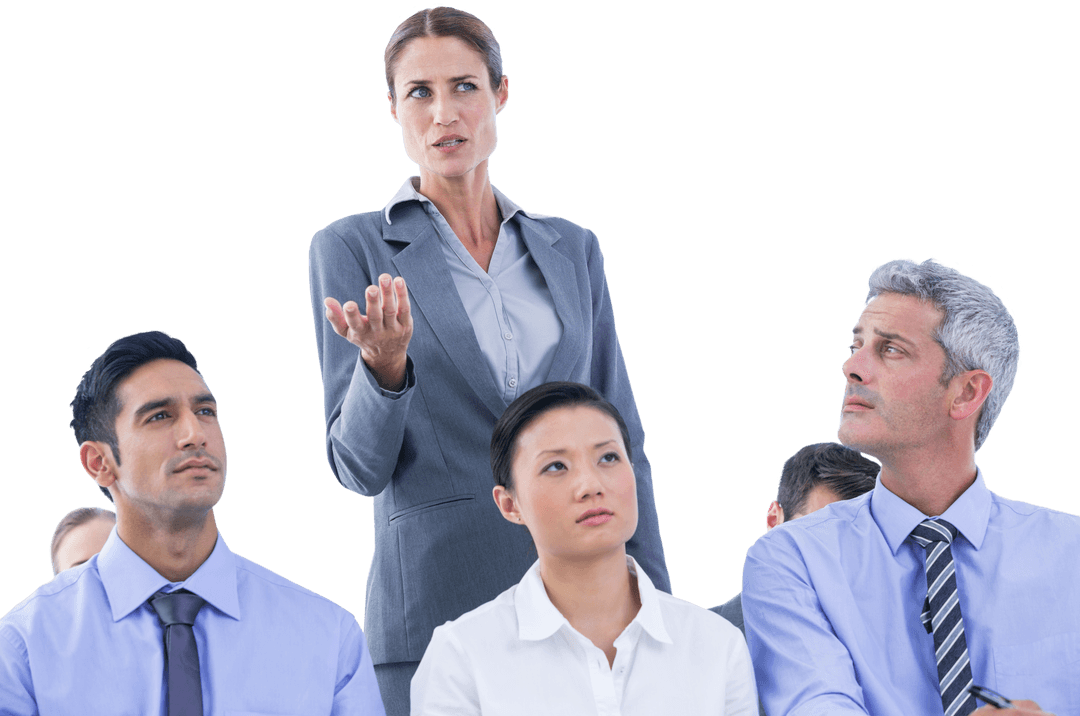 Transparent Business Meeting with Diverse Team Discussion