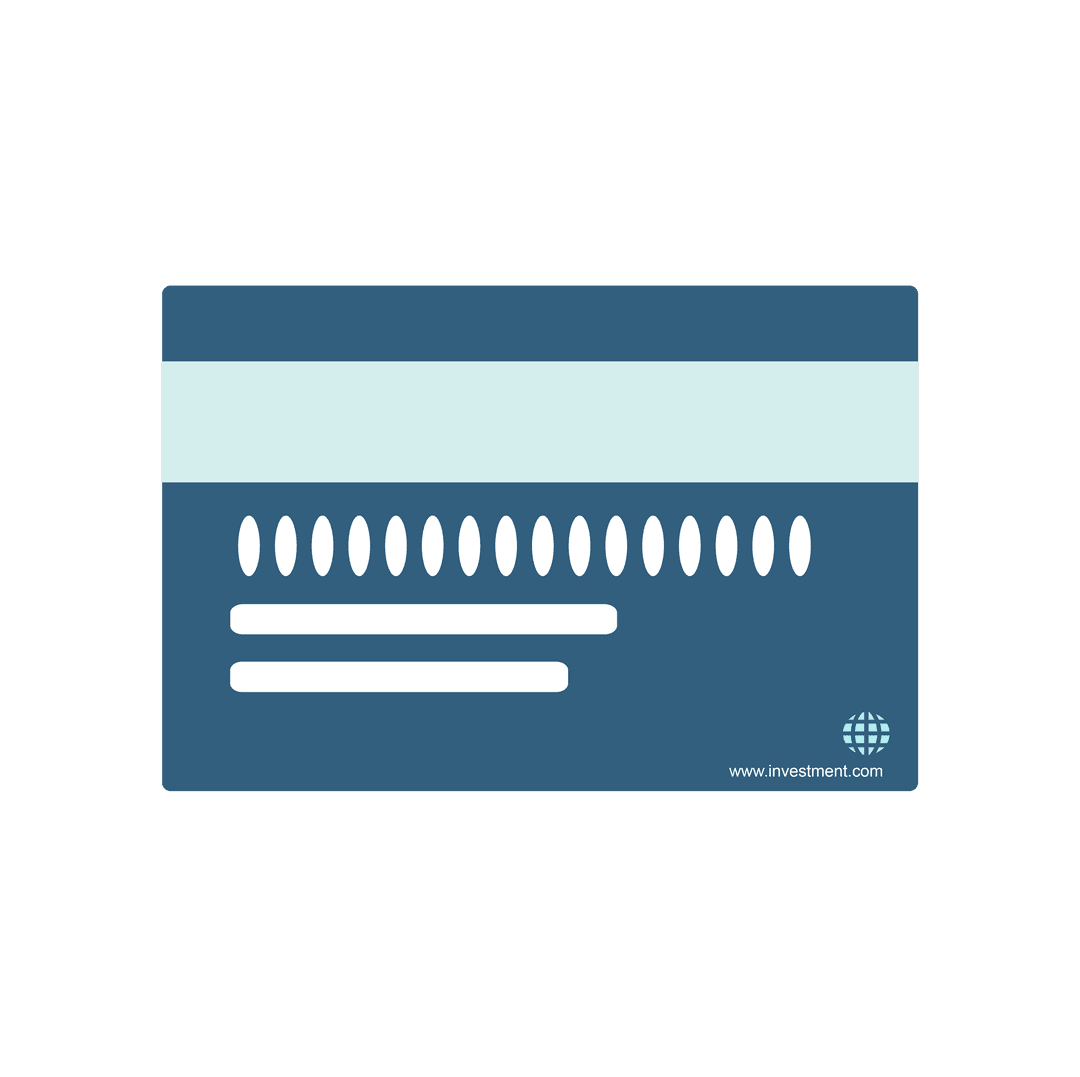 Digital Credit Card Vector with Transparent Background