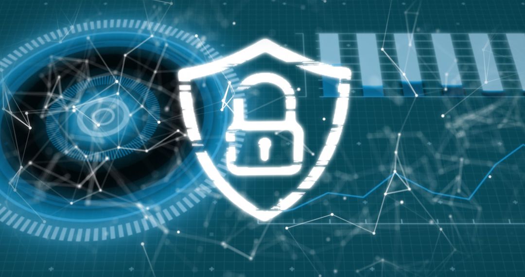 Cybersecurity Digital Shield Over Network Grid