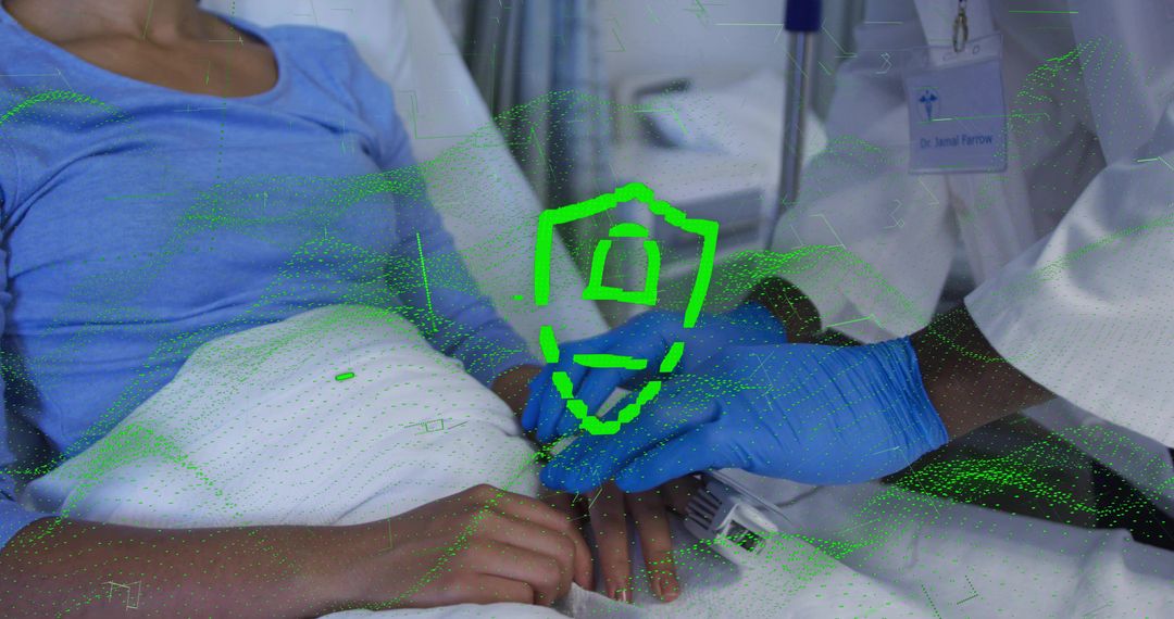 Clinician adjusting pulse oximeter on patient bedside while monitoring vital signs