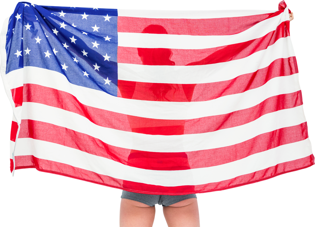 Athlete Showcasing American Flag on Transparent Background - Download Free Stock Images Pikwizard.com