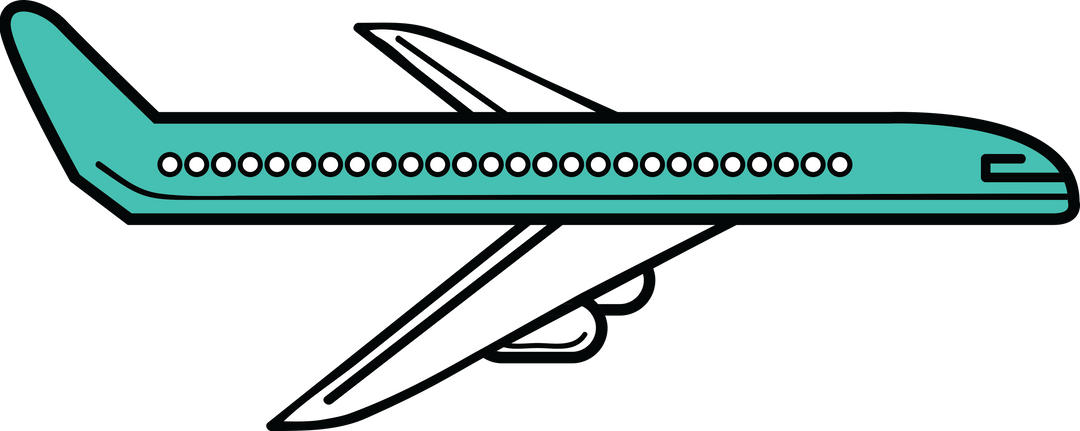 Transparent Vector Illustration of Green Airplane Icon for Travel and Transport - Download Free Stock Images Pikwizard.com