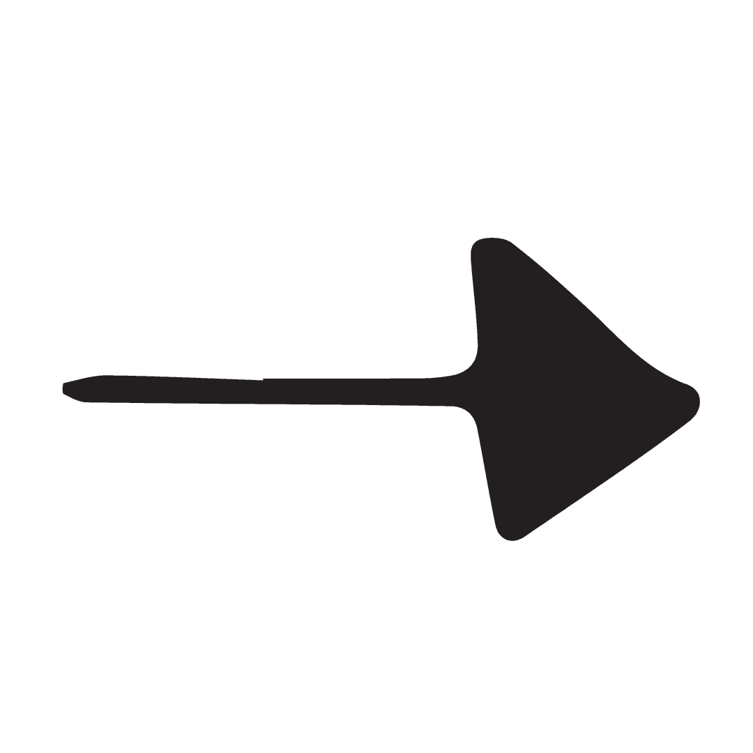 Digital Black Arrow on Transparent Background for Directions and Shapes