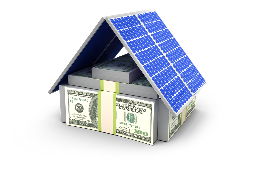 Solar Panels Lending Constant Energy Roof Upgrade with Transparent Dollars AGM - Download Free Stock Images Pikwizard.com