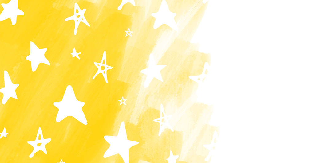 Transparent Yellow Star Pattern with Various Star Sizes