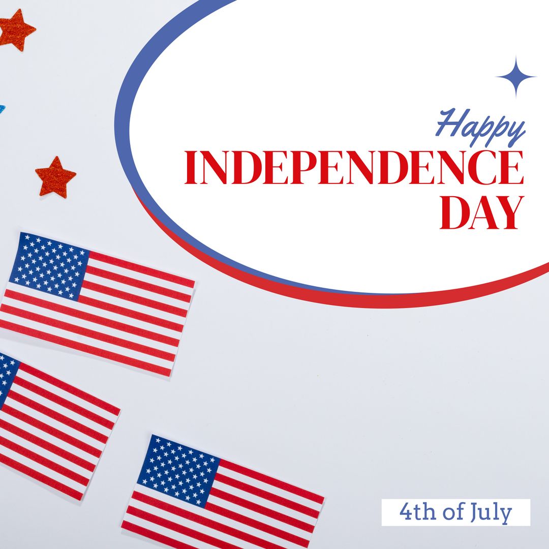 American Independence Day Celebration Concept with Flags